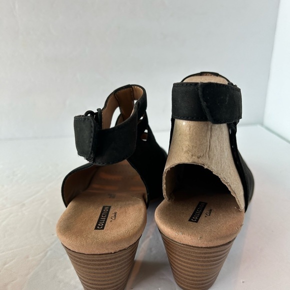 Clark’s NOBValerie Shelly Black Nubuck Leather Sandals - Picture 5 of 9